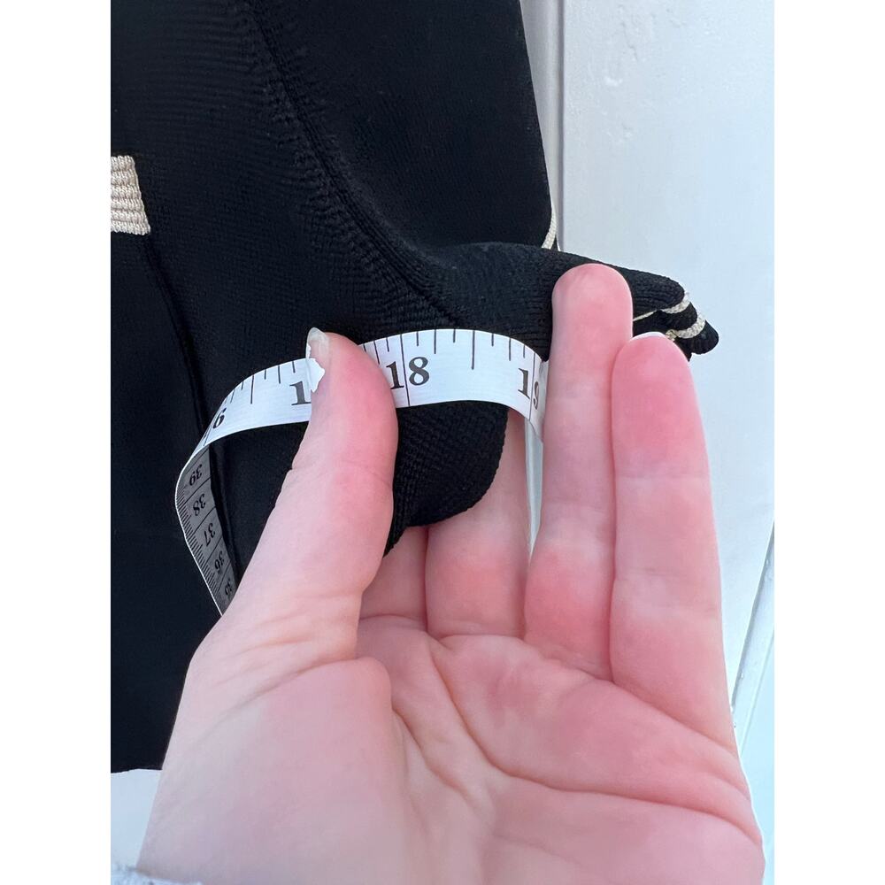 Sandro Paris Fabie Crop Short Sleeve Top Sweater Black White Ruffle Collar S - Picture 10 of 13